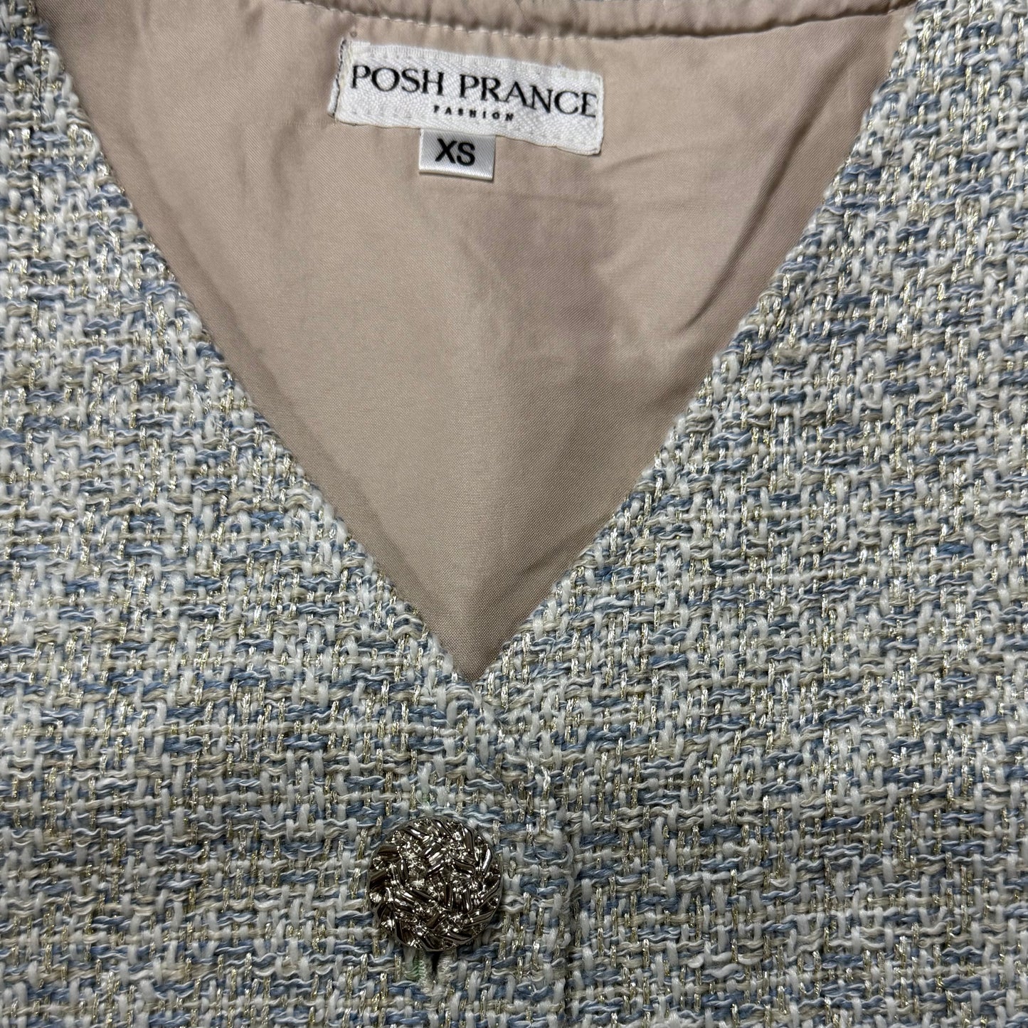 Grey Tweed Top and Short Skirt