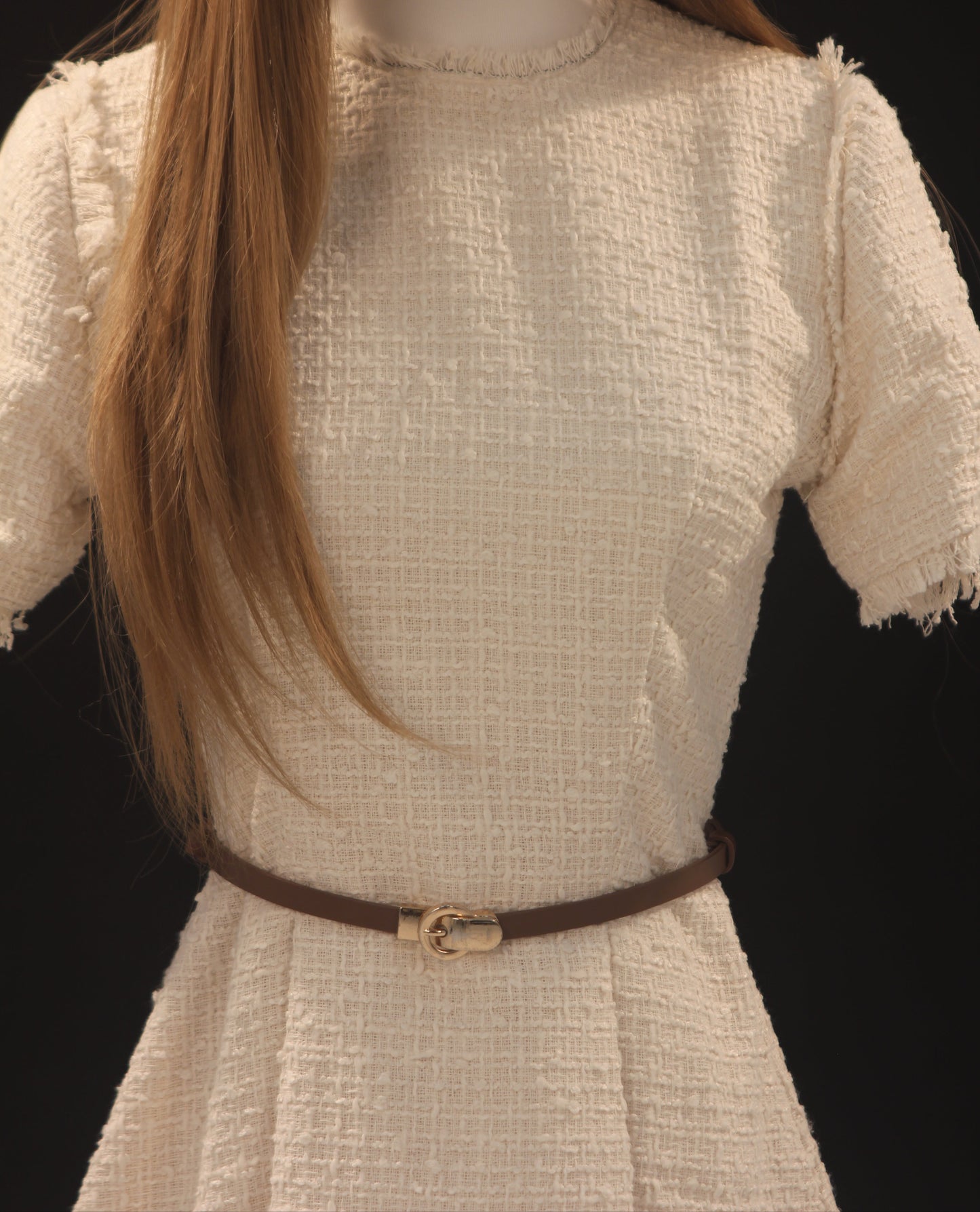 Cream Tweed Short Dress