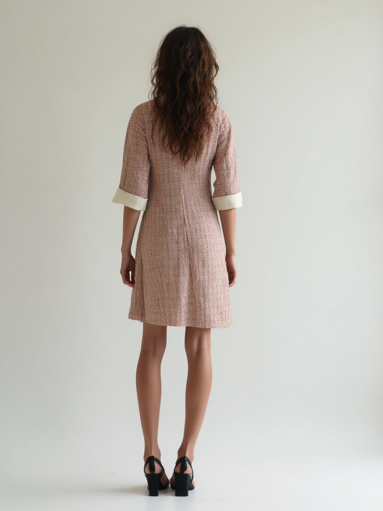Pink White Collar Short Sleeve Short - Pre Order