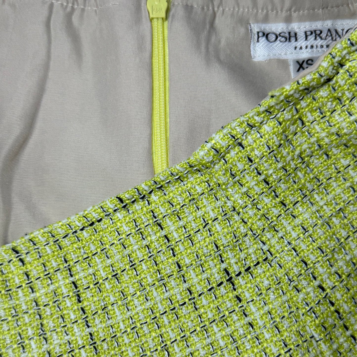 Green Tweed Top and Short Skirt