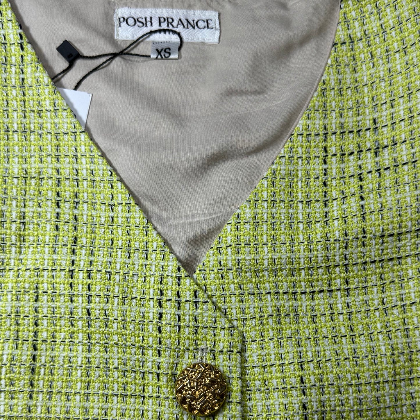 Green Tweed Top and Short Skirt