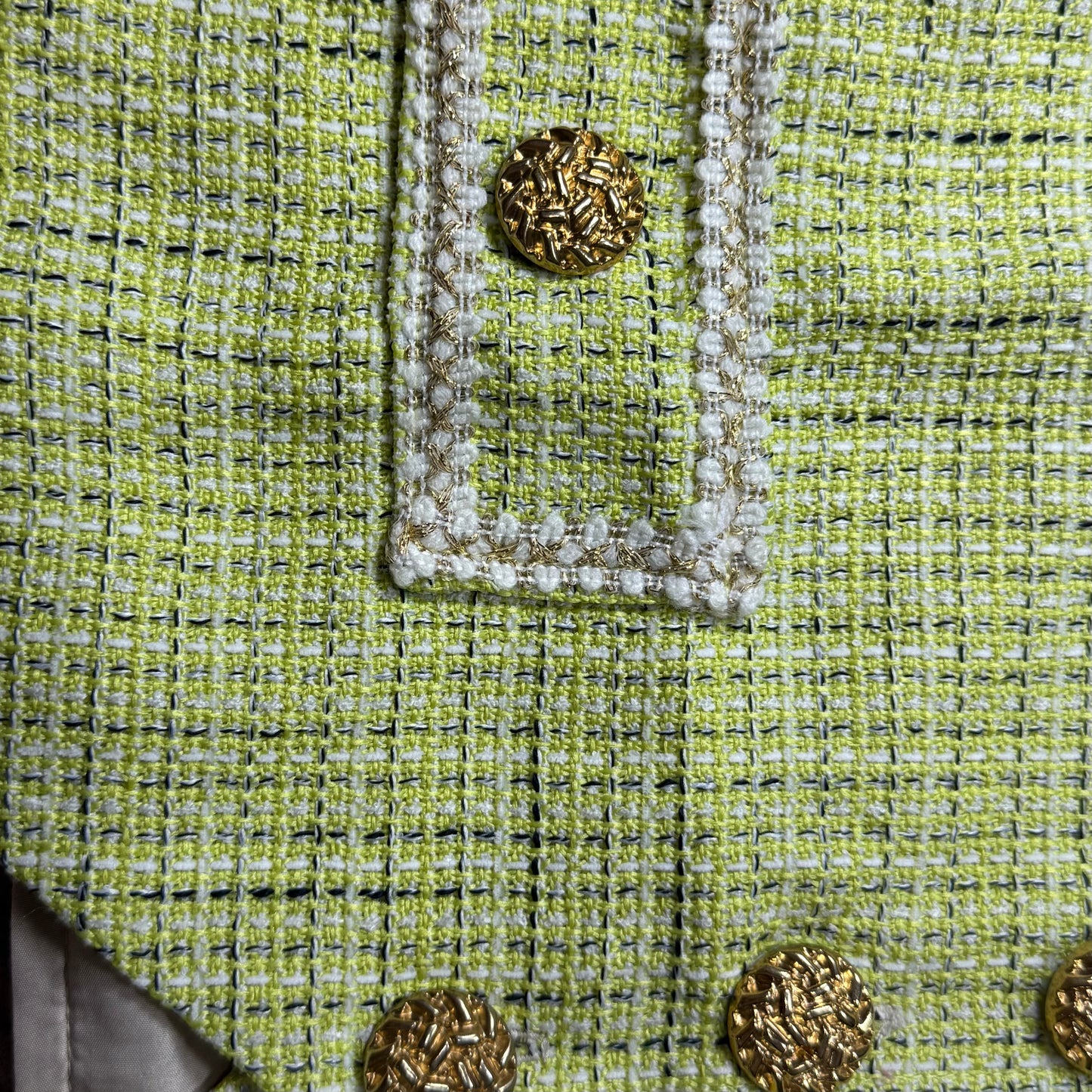 Green Tweed Top and Short Skirt