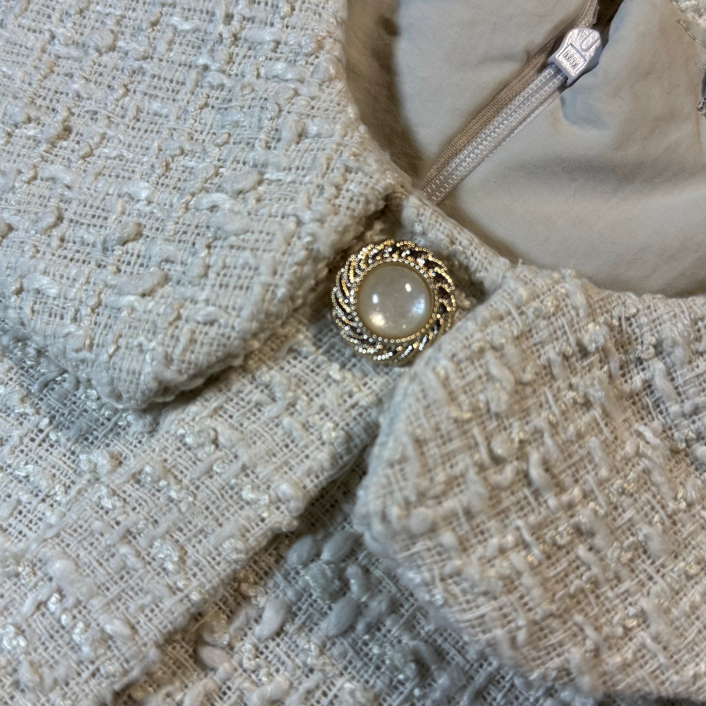 Cream Tweed Madi Dress